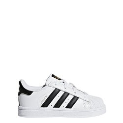 Adidas Originals Boys' Superstar I Sneaker White black white 6 M Us Toddler