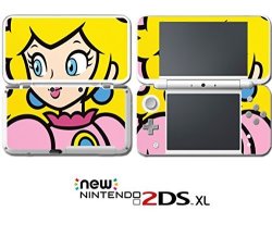 New Super Mario Bros Princess Peach Special Video Game Vinyl Decal Skin Sticker Cover For Nintendo New 2DS XL System Console