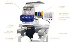 Ricoma 1501 TC-7S- 15 Needle Industrial Embroidery Machine New Machine Open Box