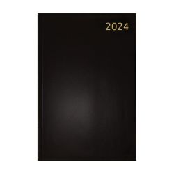 A4 2024 Page-a-day Diary Planner Journal - Black