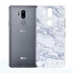 Case For LG G7 Thinq Penard Series Clear Scratch-resistant Shock Absorption Flexible Protective Cover LG G7 Thinq Phone Case White Marble