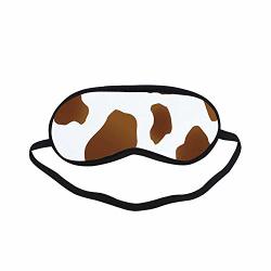 Cow Print Fashion Black Printed Sleep Mask Brown Spots On A White Cow Skin Abstract Art Cattle Fur Farm Animals Cowboy Barn Decorative For