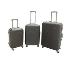 - 3 Piece Hard Outer Shell Luggage Set - Brown