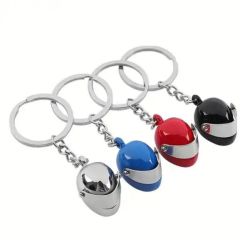 Metal Helmet Styled Keychain For Motorcycle Enthusiasts