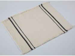 Barrydale Hand Weavers Country Striped End Placemats Set Of 4 Charcoal