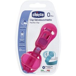 Chicco Clip With Teat Cover Pink