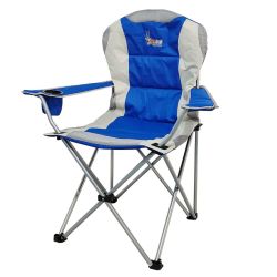 Afritrail Roan Deluxe Padded Folding Armchair Blue