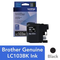 Brother Genuine High Yield Black Ink Cartridge LC103BK Replacement Black Ink Page Yield Up To 600 Pages Amazon Dash Replenishment Cartridge LC103