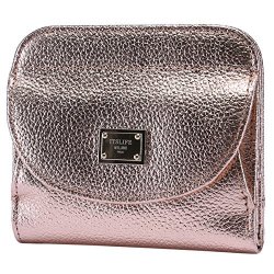 Itslife Women's Rfid Blocking Luxury Leather Small Wallet With Coin Pouch