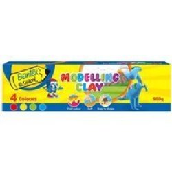 Bantex @school Modelling Clay 4 Colours: Blue Green Yellow Red 500G