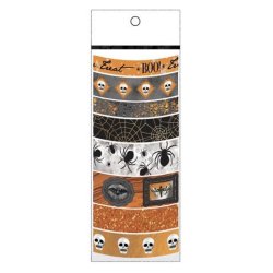 Halloween Orange Washi Tape Assortment - 8 Spools
