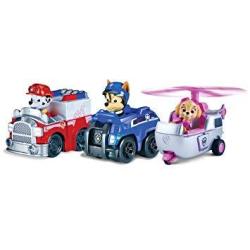 Paw Patrol Racers 3-PACK Vehicle Set Rescue Marshall Spy Chase And Skye
