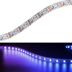 Wixure 16.5Ft 12V VS2812 Pixel Flexible LED Strip Compatible WS2812B 60 LEDs/m White PCB 5050 RGB Light Non-waterproof Control By Arduino Raspberry PI STM32