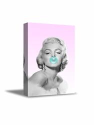 Marilyn Monroe Canvas Decor Marilyn Monroe Blowing Bubble Funny Marilyn Monroe Gifts Home Decor 8" X 12