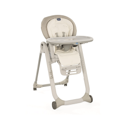 Chicco Polly Progress 5 High Chair White Snow With Free Chairy Booster Seat Bunny Grey