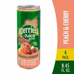 Perrier & Juice Drink Peach And Cherry Flavored 8.45 Fl Oz. Cans Pack Of 4