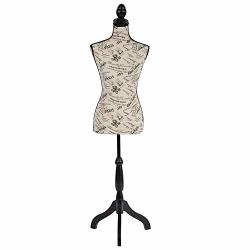 Dressform Mannequin Torso Dress Form 60-67 Inch Height Adjustable Female  Model Display Mannequin Body High Density Foam with Wooden Tri-Pod Stand  for