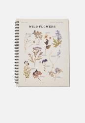 A4 Campus Notebook Recycled - Wildflowers Photograph