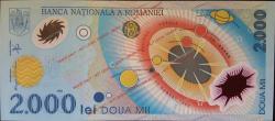 1999 Romania 2000 Lei Polymer Unc Banknote