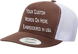 Haibobo Mens Womens Adjustable Snapback Hat Flat Bill Trucker Hat