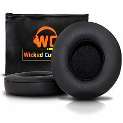 Wicked Cushions Beats Solo 2 & 3 Earpad Replacement - Beats Solo Cushion Replacement For Solo 2 & 3 Wireless On Ear Headphones Black
