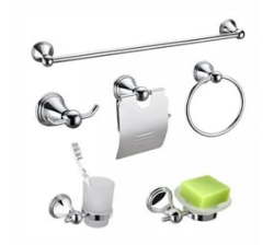 Accessories For Bathroom 6 Piece Set Chrome Plated Zinc