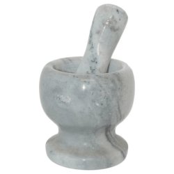Marble Grey And White Mortar And Pestle 10 X 10CM