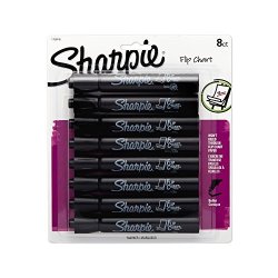 Sharpie 1760445 Flip Chart Marker Black 8-PACK