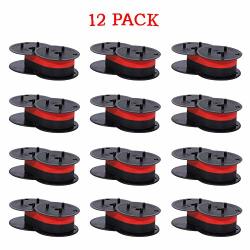 Bigger 12-PACK Replacement For Nukote BR80C GR24 Dataprocucts R3027 Porelon 11216 Universal Twin Spool Calculator Ribbon Used With Sharp El 1197 P III 1