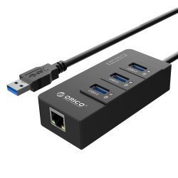 Orico 3 Port USB3 Hub|gbe Converter