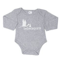 Bebedeparis Colour Baby Body Suit in Grey