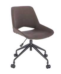 QF2003-T3 Mid Back Swivel Office Chair - Brown