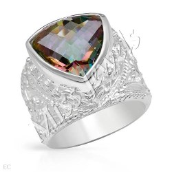 Gemstone Dress Ring In 925 Sterling Silver- Size 8.5