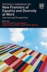 Research Handbook On New Frontiers Of Equality And Diversity At Work - International Perspectives Hardcover