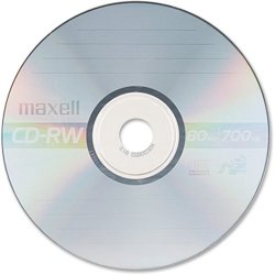  Maxell Cd-Rw Rewritable Disc, 700 Mb/80 Min, 4X, Jewel