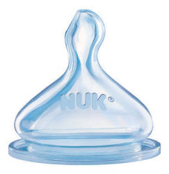 Nuk 2PK Med Hole Fc Silicone Vented Teat