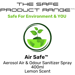 Air Safe Lemon Scented Aerosol Freshener 400ML Can