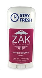 Smooth Natural Deodorant By Zak Body Care - Aluminum Free No Parabens Women's Elevate