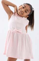 Pre Girls Double Wall Dress - Pink - Pink 4-5 Years