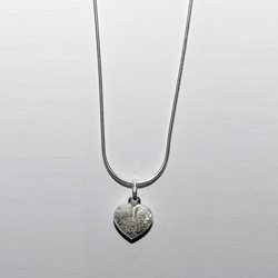 Sterling Silver Snake Chain with Heart Pendant