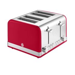 Swan Retro Red 4 Slice Toaster