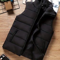 Men's Winter Vest Lightweight Padding Puffer Vest Sleeveless Coat Warm Zip Up Quilted Gilet Jacket