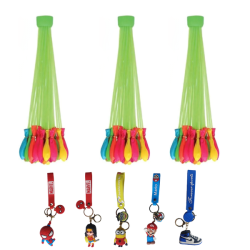 Water Balloons 5 Packs Of 111 Self-tying Water Balloons With 5 Key Rings