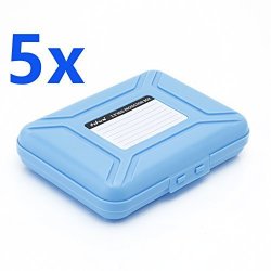 5-PACK Sisun 3.5 Inch Anti-static Hdd Protector Case 3.5 " Hard Drive Protective Case - Hdd Storage Box 5XBLUE