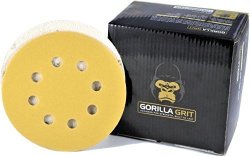 Gorilla Grit 60 Pcs Sanding Discs 5 Inch 8 Hole Hook And Loop Sanding Discs For Orbital Sanders 3 Grits 20PCS Each 80 120 220 Best