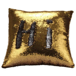 Two Tone Glitter Sequins Throw Pillows Decorative Cushion Case - C