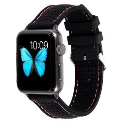 Lwsengme Silicone Sport Replacement Strap With Adjustable Buckle And Quick Release For Apple Iwatch Series 2 Apple Watch Series 1 Nike+ 42MM - SILICONE-01