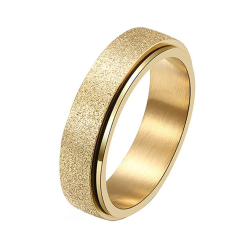 Goldair Gold Glitter Spinner Ring - 6 Us