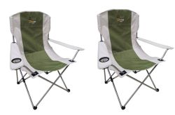 Afritrail Oryx Deluxe Folding Arm Chair Green 120KG 2 Pack