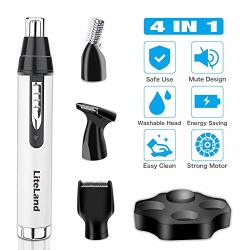 Nose And Ear Hair Trimmer For Men-professional USB Rechargeable Nasal eyebrow beard Hair Trimmers Clippers Vacuum Cleaning System For Women 4 In 1 For Easy Use